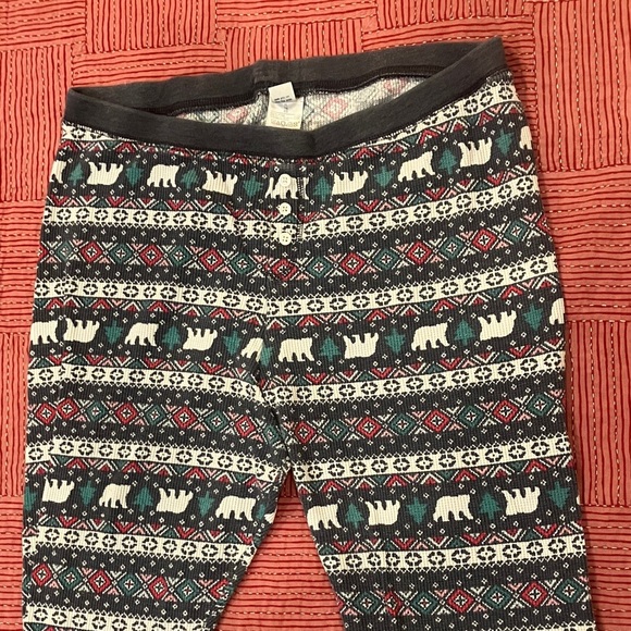Women's XXL top / XL bottom festive Pajama Set Polar Bear Christmas tree print - Picture 8 of 16